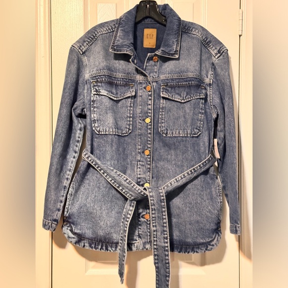 COPY - Gap Belted Denim Shirt Jacket - Picture 5 of 9